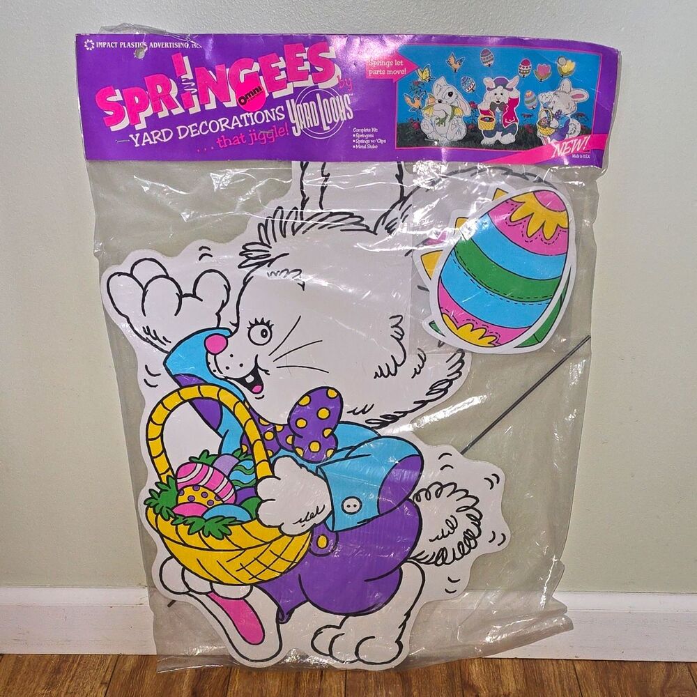 Springees Plastics Easter Bunny Yard Decoration Jiggles Outdoor Multicolor